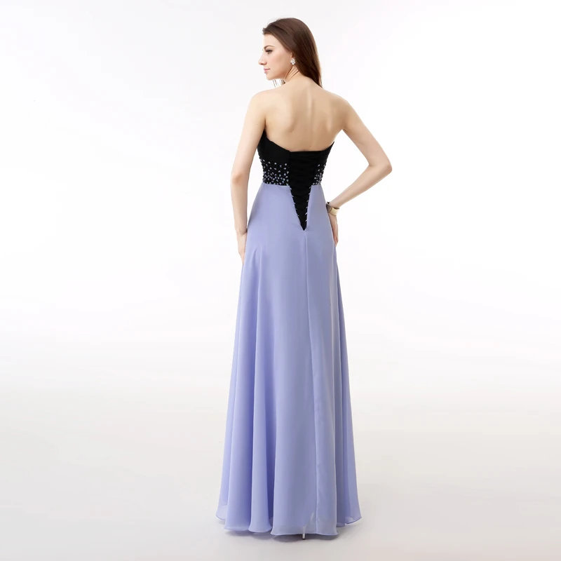 Forevergracedress Реальный образец Лаванда Цвет вечернее платье Line Милая бисером Длинные