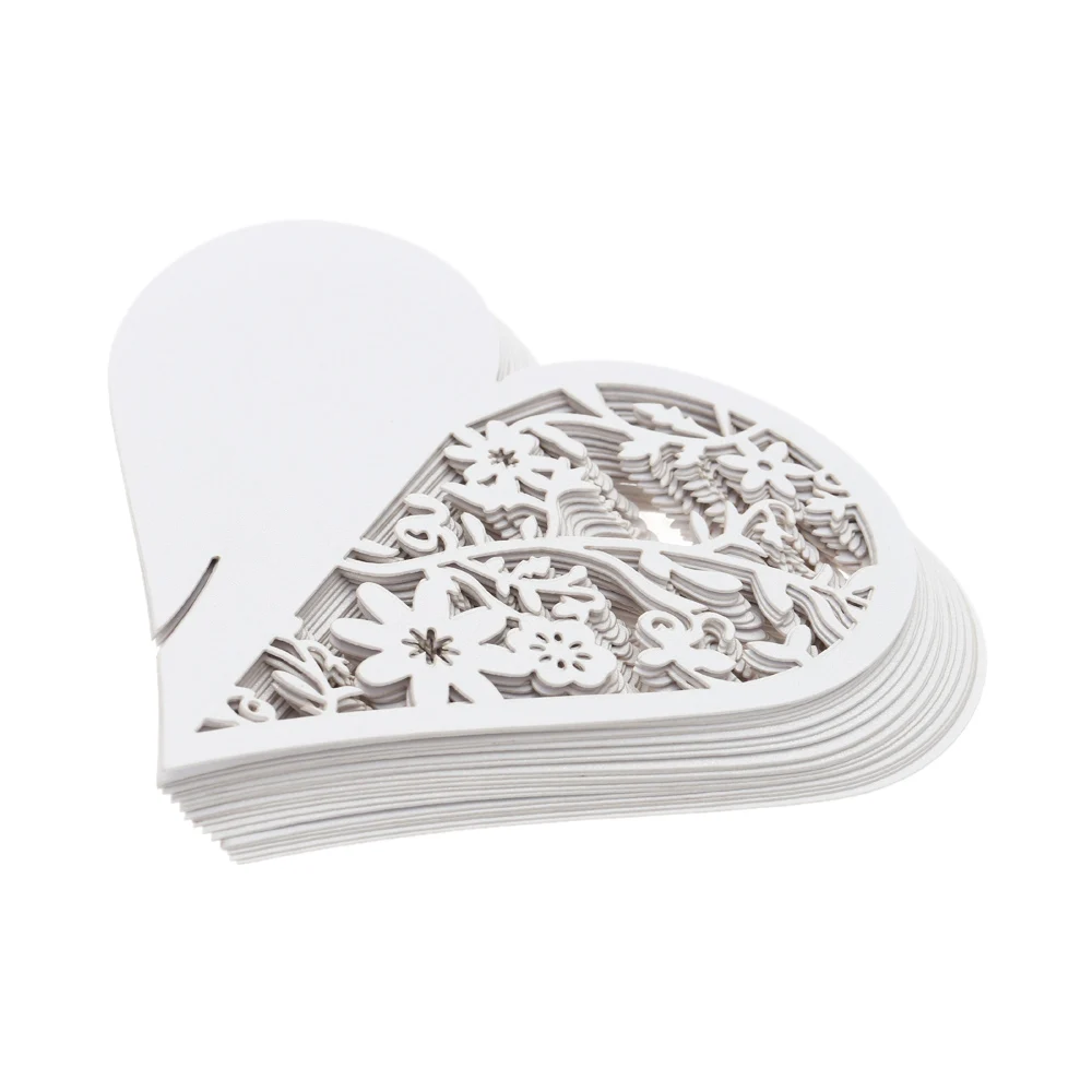 20 шт. романтический цветок резное сердце бокал для вина карточка желаемого стола