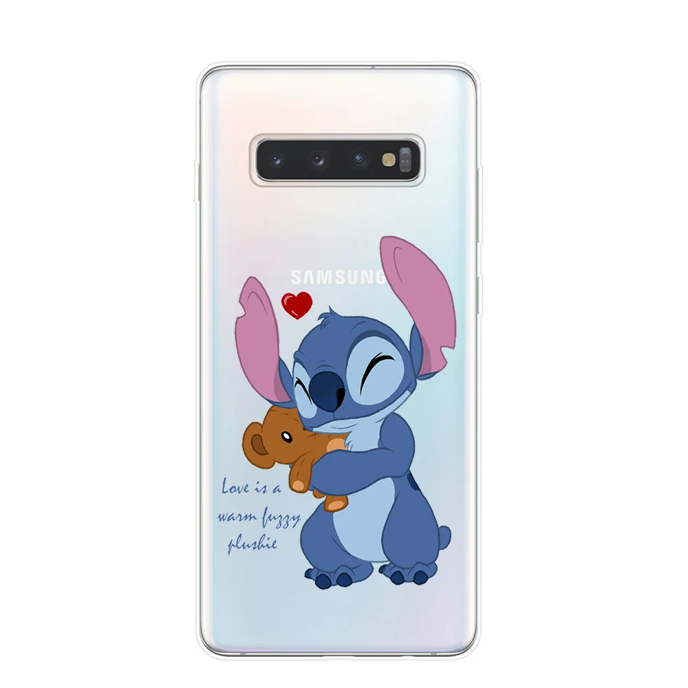 Чехлы для телефонов с милым рисунком стежка для samsung S10 S9 S8 Plus S10e 5G S6 S7 Edge S10Lite прозрачный силиконовый мягкий чехол-накладка