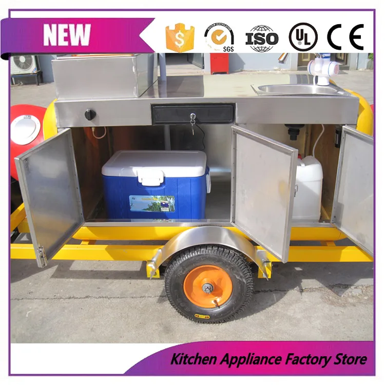 

Good apperance commercial Chinese food truck hot dog trailer