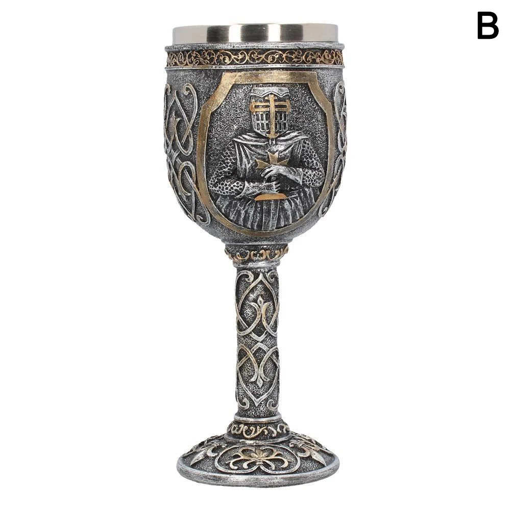 Newly Knight Skull Beer Mug Drinking Cup Stainless Steel Halloween Gift Goblet MK | Дом и сад