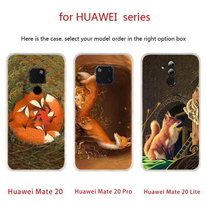 sr. lindo Fox Z3j imprimir duro Phone Cases For Huawei Mate 30 20 10 Lite Pro Cover Y9 2019 2018 Nova 5T 5i 3i 5 | Мобильные
