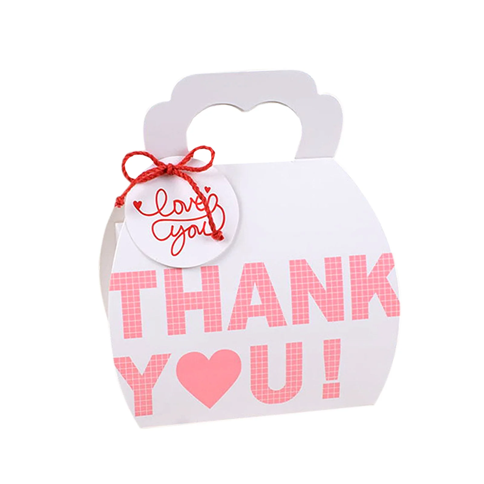 5 шт. спасибо отпечатанные розовые конфетная сумка коробка для день рождения