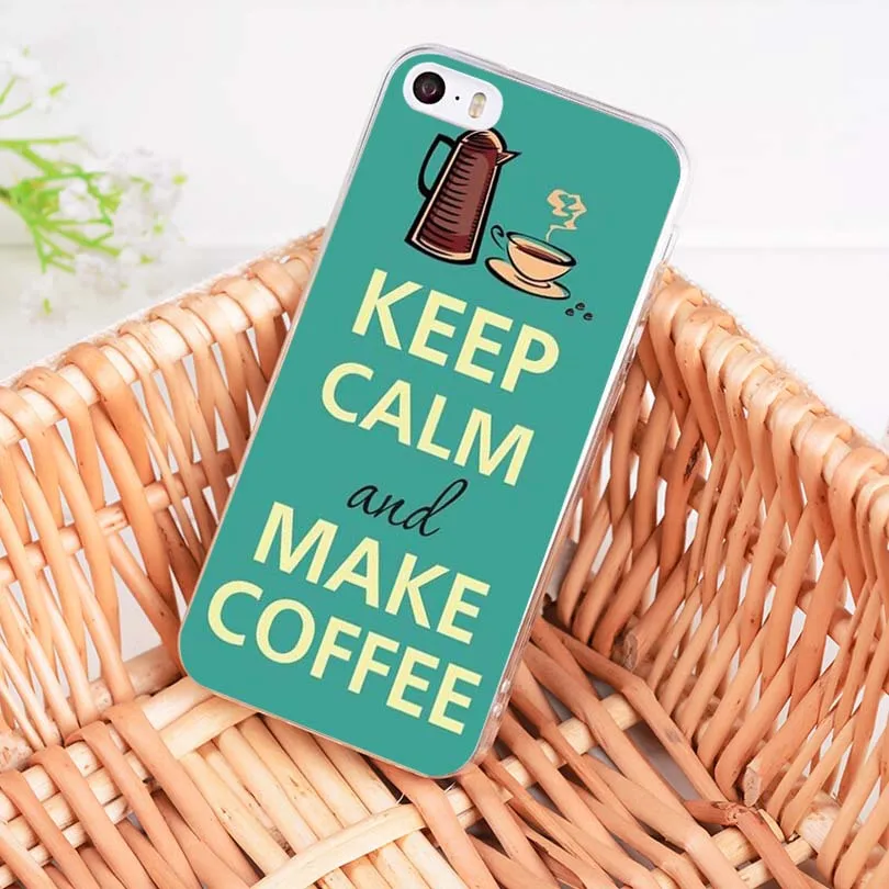 MaiYaCa KEEP CALM AND DRINK COFFEE WAKE UP MAKE чехол для мобильного телефона Apple iPhone 8 7 6 6S Plus X 5 5S SE 5C 4