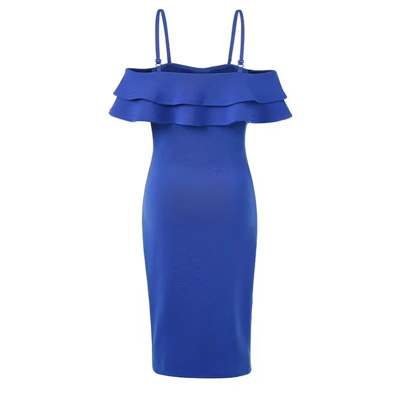Женское облегающее платье без рукавов Клубное вечернее с открытыми плечами и