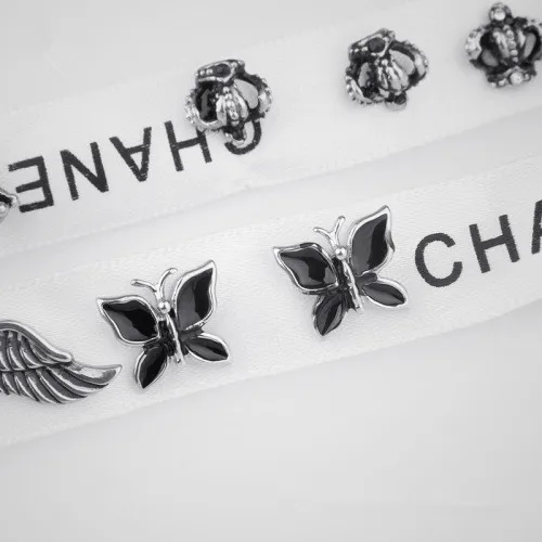 

American jewelry wholesale hip-hop simple wiping casting titanium steel stud ear butterfly female