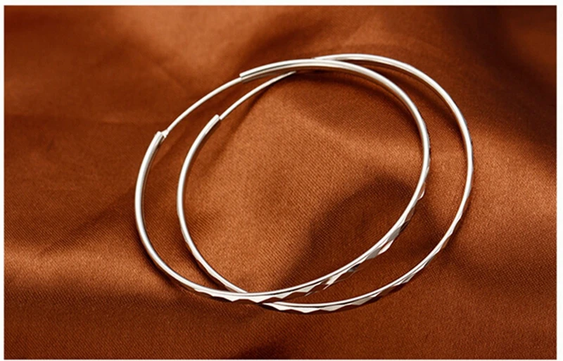Женские серьги кольца GTE001 из 100% серебра 925 пробы|925 silver hoop earrings|silver earringsfashion earrings |