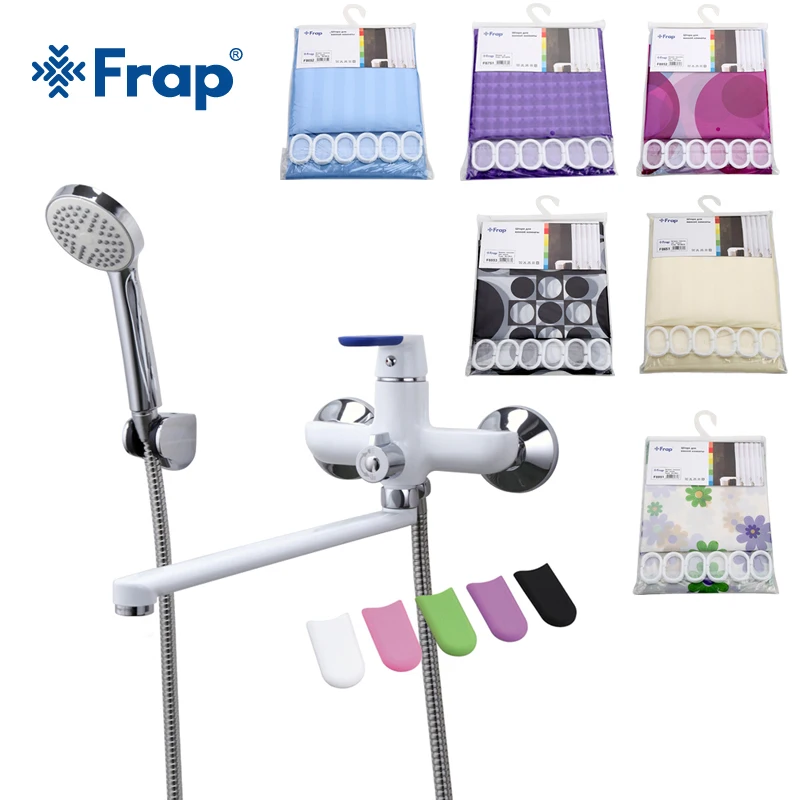 Комбинированный смеситель для ванной с занавесками душа Frap холодной и горячей