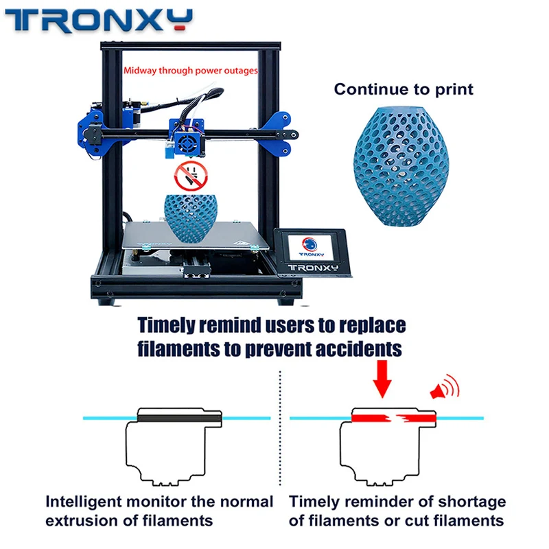 3D-принтер TRONXY XY-2 Pro устройство для быстрого нагрева автоматическое выравнивание