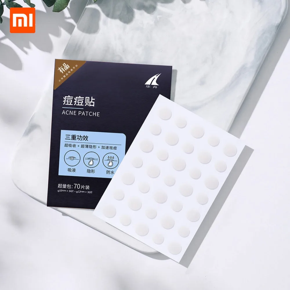 70 шт Xiaomi Патчи от акне против невидимые лица пятна шрам Уход Акне наклейки прыщи