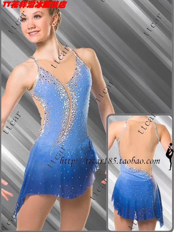 women skating suit competition ice skating dress for women blue ice skating clothing beautiful hot sale clothes for skating