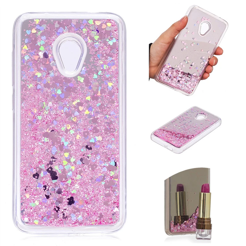 Чехол для телефона с динамической жидкостью и зыбучим песком Alcatel U5 4G версия 5044D