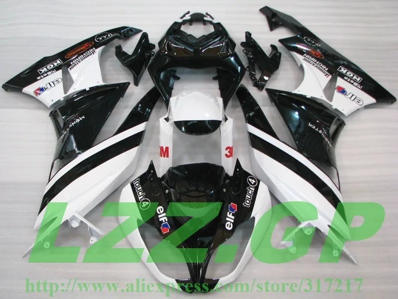 

White Black Fairing Kits For Ninja ZX 6R 2010 2011 2012 ZX6R 09 10 11 12 ZX-6R 09 10 11 12 Fairing Parts Z6TSS
