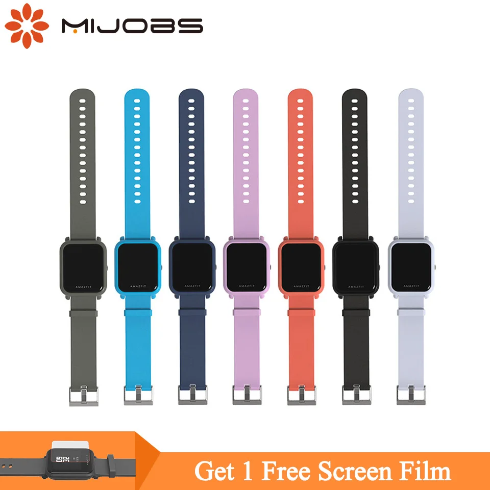 Спортивный силиконовый ремешок Mijobs 20 мм для Xiaomi Huami Amazfit GTS Bip BIT PACE Lite, Молодежные умные часы, сменные умные часы