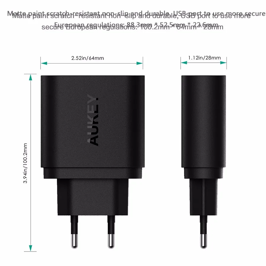 AUKEY 2 Порты быстрая Зарядное устройство 2,0 USB Smart стены заряда Адаптивная США ЕС штекер с 2 Micro USB кабель для передачи данных для sony LG iPhone Xiaomi