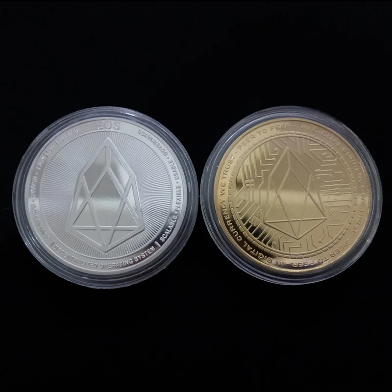 Новинка года EOS Coin Virtual Digital Bitcoin с тиснением памятные битные монеты сувениры коллекционные товары Прямая