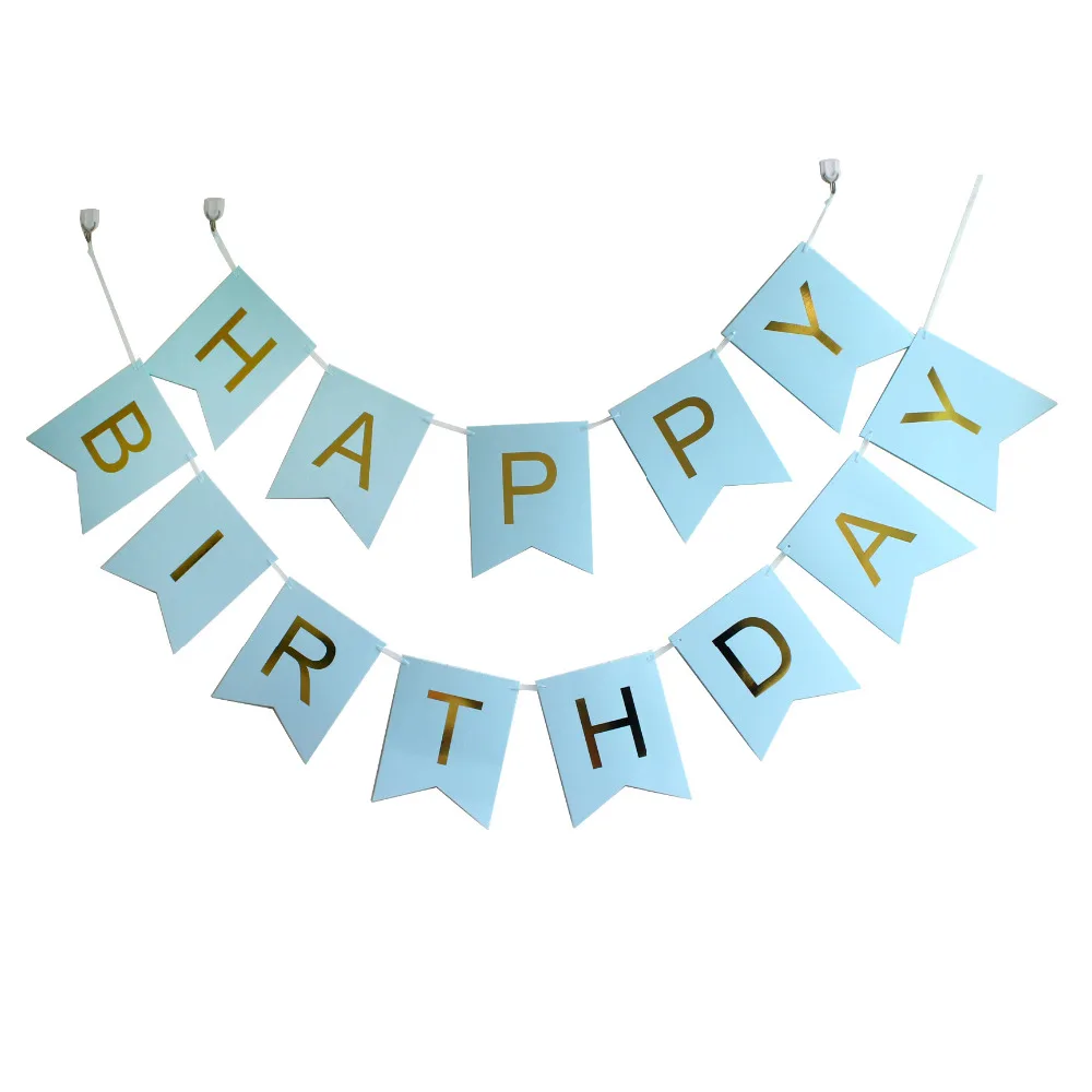 100 штук в упаковке баннер на день рождения с золотыми буквами украшения для