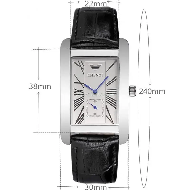 Мужские кварцевые часы с хронографом на кожаном ремешке| |