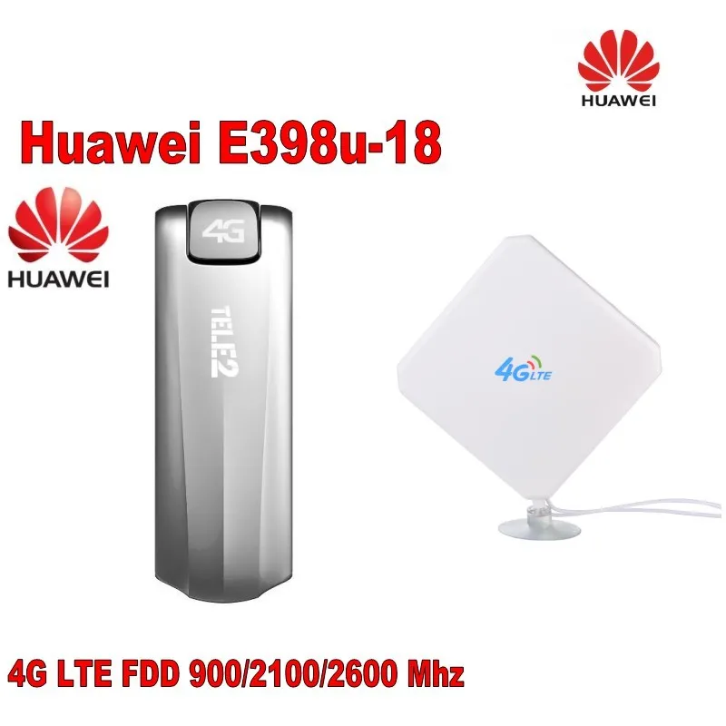 Huawei Новый E398 4G LTE скоростной модем адаптер для серфинга 100 Мбит/с Wi Fi 35dbi антенный