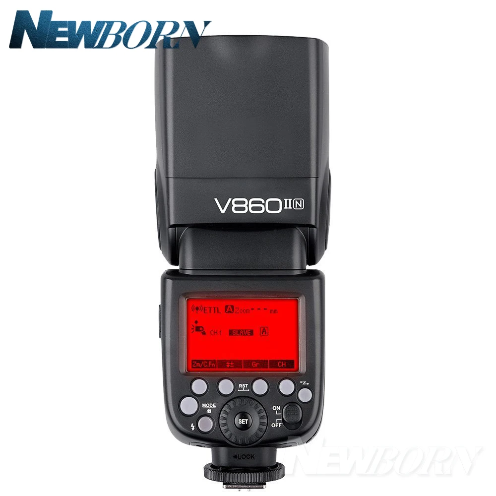 Вспышка Godox V860II N GN60 i TTL HSS 1/8000s Speedlite с литий ионным аккумулятором + передатчик Xpro