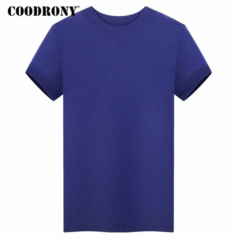 COODRONY, мужской свитер с коротким рукавом,, осень, зима, мериносовая шерсть, свитера, кашемировый пуловер, мужская повседневная водолазка, пуловер, Homme 342