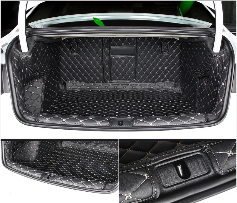 Роскошный Коврик для багажника из волоконной кожи audi a3 8V 2012 2013 2014 2015 2016 2017 2018 2019