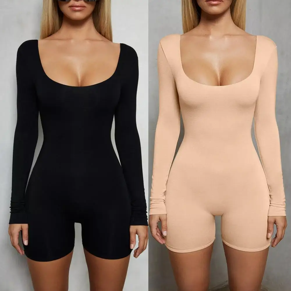 Новинка 2019 короткий комбинезон сексуальный женский модный с открытой спиной и