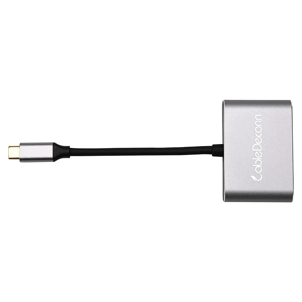 Конвертер thunderbolt 3 Type C к HDMI DP 2 в 1 Поддерживает одновременное расширение дисплея
