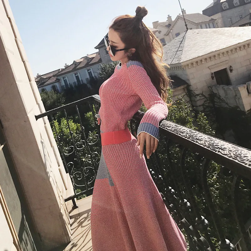 Новинка женский осенне зимний вязаный свитер костюм из двух предметов Толстый