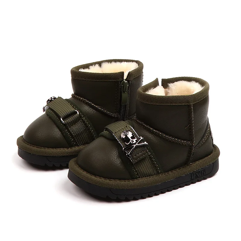 IXG/детские зимние ботинки водонепроницаемые ботильоны с металлическим