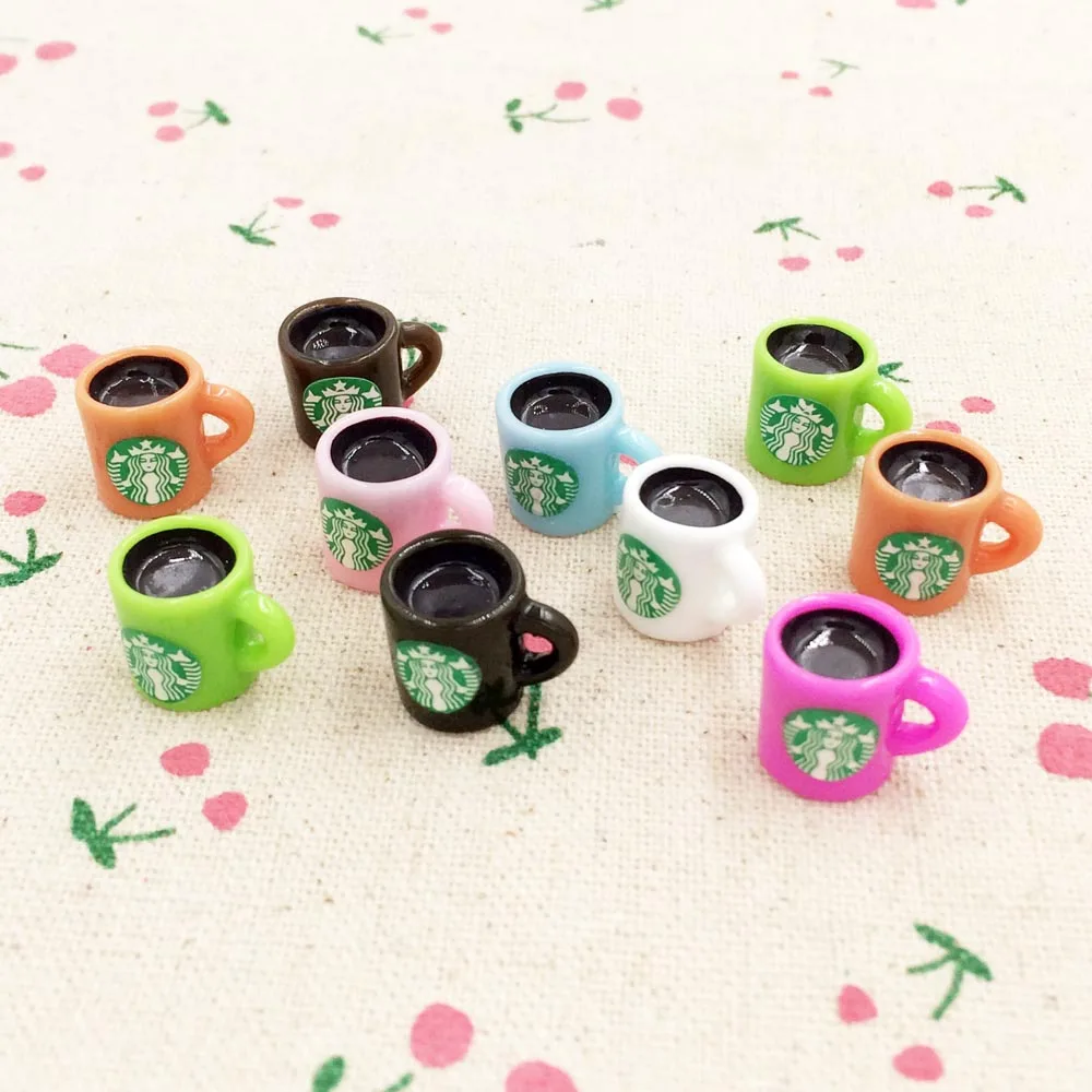 

10 Pieces Kawaii 3D Resin Cup Fairy Garden Miniatures Terrarium Decoration Figurines DIY Craft For Dollhouse Accessories 12*15mm