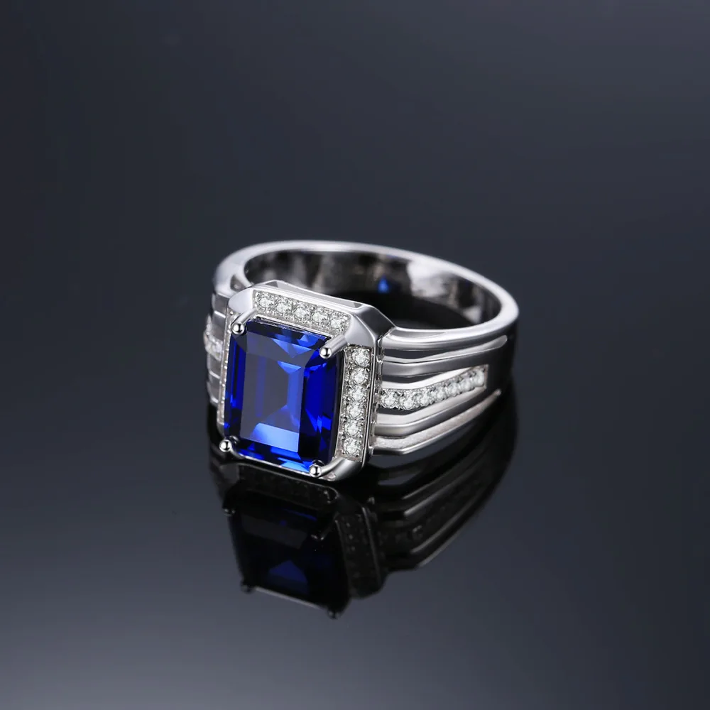 Jewelrypalace Роскошные 4.6ct создан Синий Сапфир свадьбы и Обручение кольцо для Для