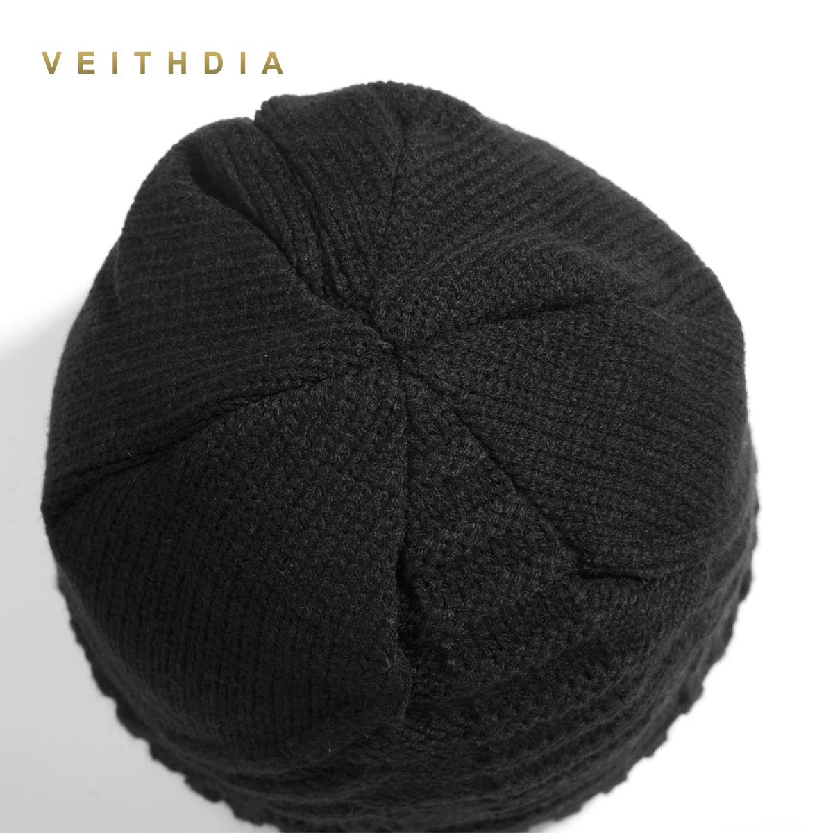 Зимняя шапка VEITHDIA мужские вязаные облегающие шапки теплая мешковатые Брендовые