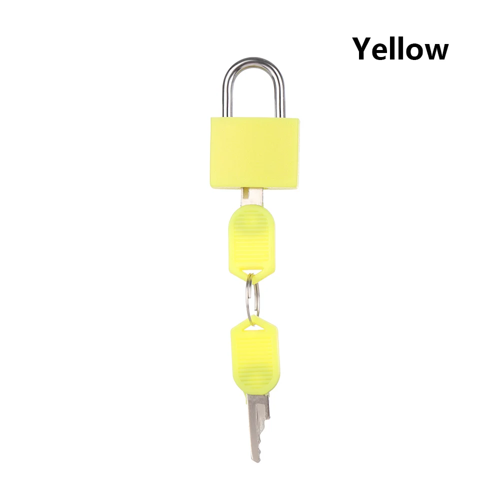 yellow 1 шт. маленький мини Сильный стальной замок с 2 клавишами шкафчик чехол для путешествий маленький чемодан замок поставка Красочный мини-подарок на открытом воздухе - Цвет: yellow