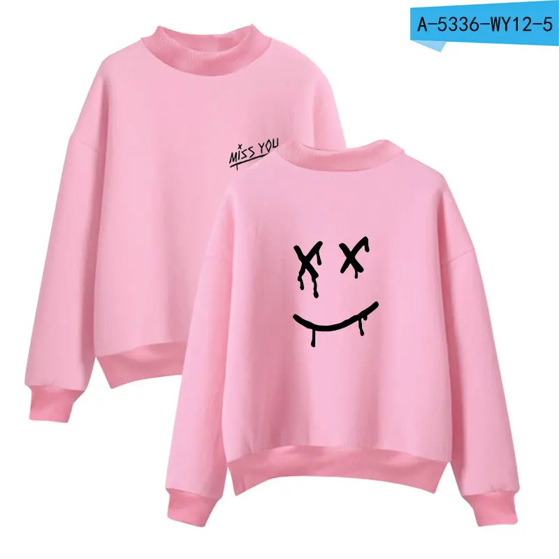 Pink Lлуи Томлинсон одно направление с высоким воротником толстовки Новая мода крутая Стильная верхняя одежда стильная одежда зимняя водолазка - Цвет: Pink
