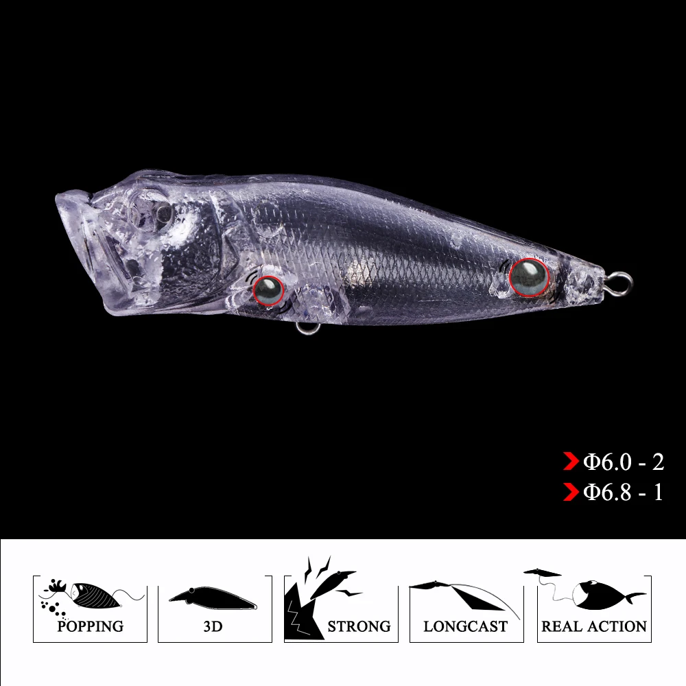 Приманка для рыбалки от ftk Kit 5 шт./лот Профессиональный 3D реалистичный окуляр