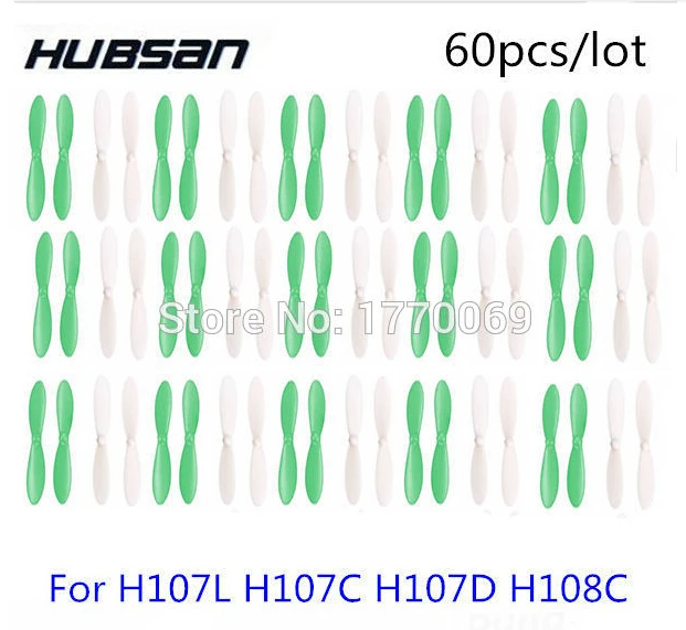 60 шт. Hubsan X4 Квадрокоптер H107L H107C H107D JXD385 винты квадрокоптера H107 A02 лезвие пропеллеры