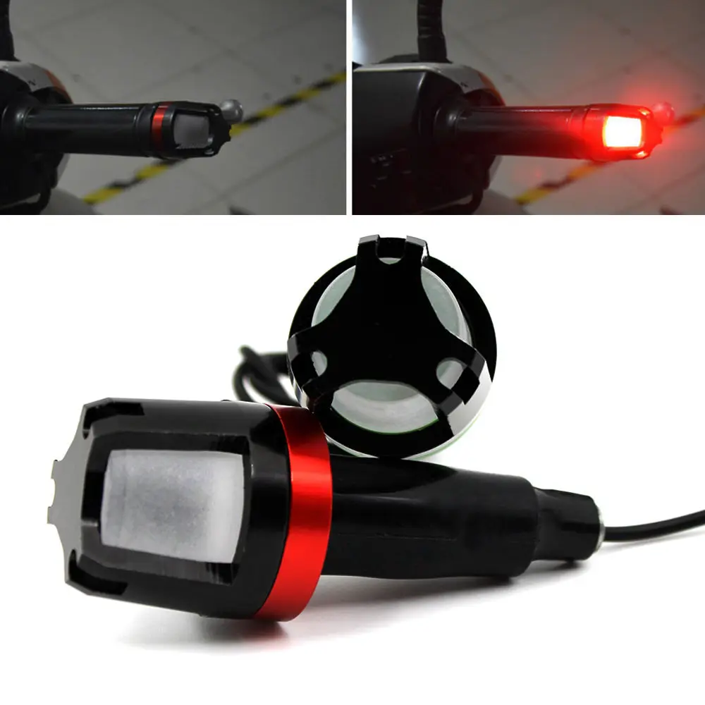 1 пара светодиодный индикатор поворота бар концы Руль Ручки Бар Конец супер яркий