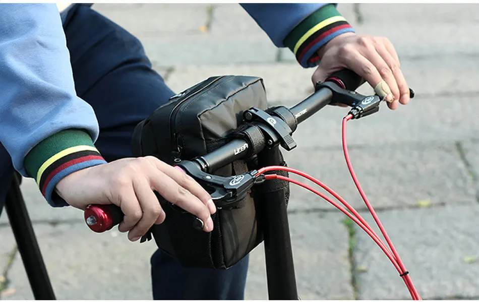 RHINOWALK 4L Bicycle Handlebar Bag Full Waterproof Folding Bike Front Bag Electric Bike Cycling Bag Panniers with Rain Cover