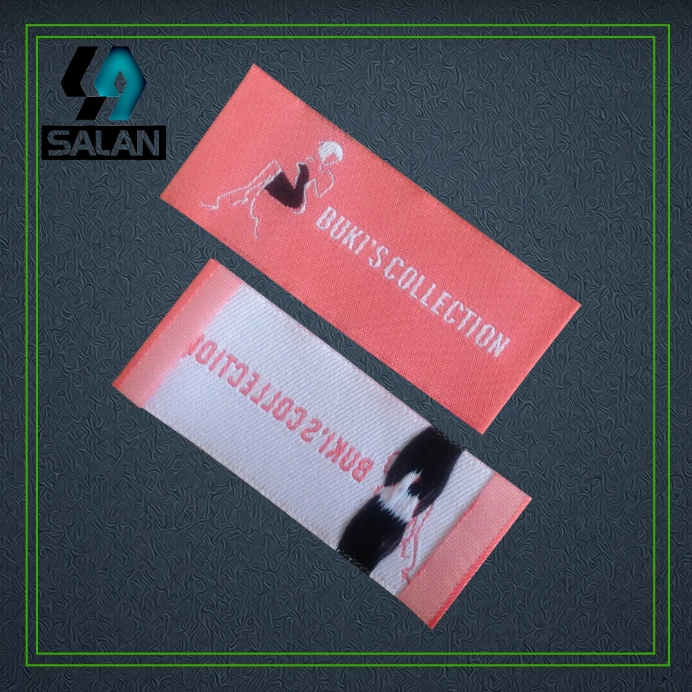 Индивидуальные тканевые основные этикетки OEM экологически чистые моющиеся