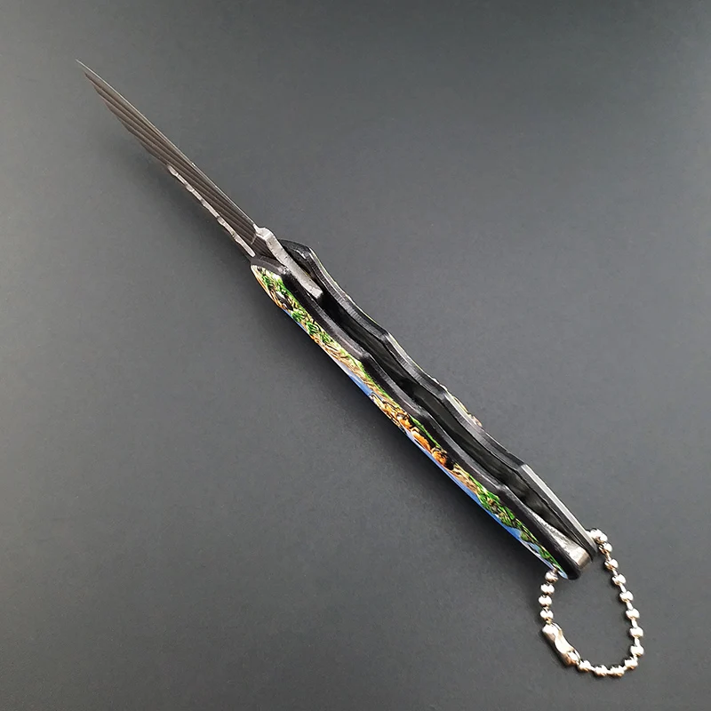 Острые лезвия из нержавеющей стали с 3D-принтом тактический складной мини-нож