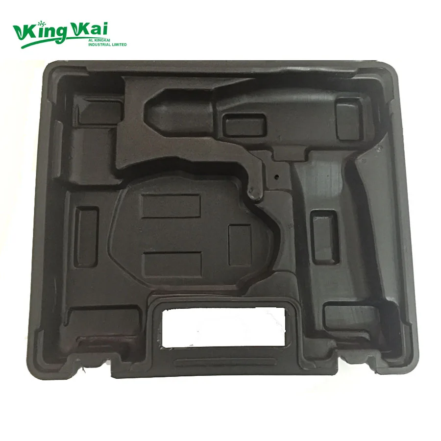 Прочный черный пластиковый ящик для инструментов защиты электрического