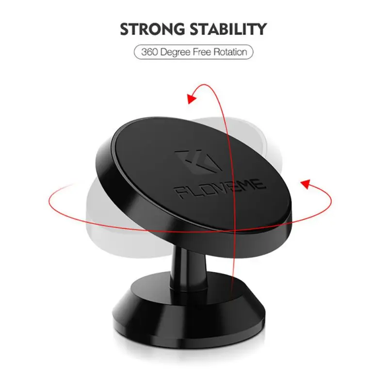 Автомобильный магнитный держатель для телефона 360 вращающихся магнитов