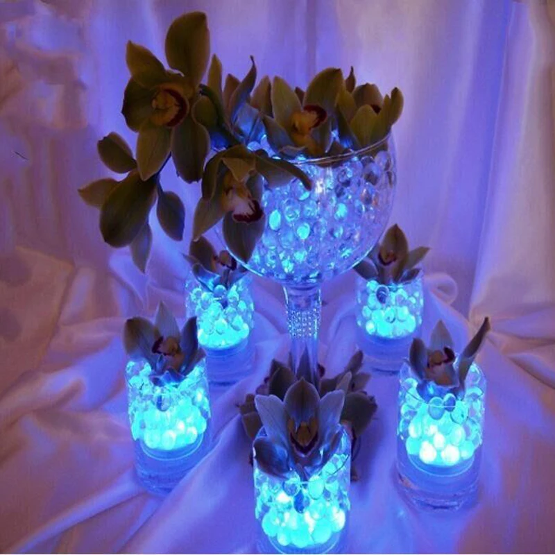 100 шт./лот красочный погружной светодиодный светильник для вазы