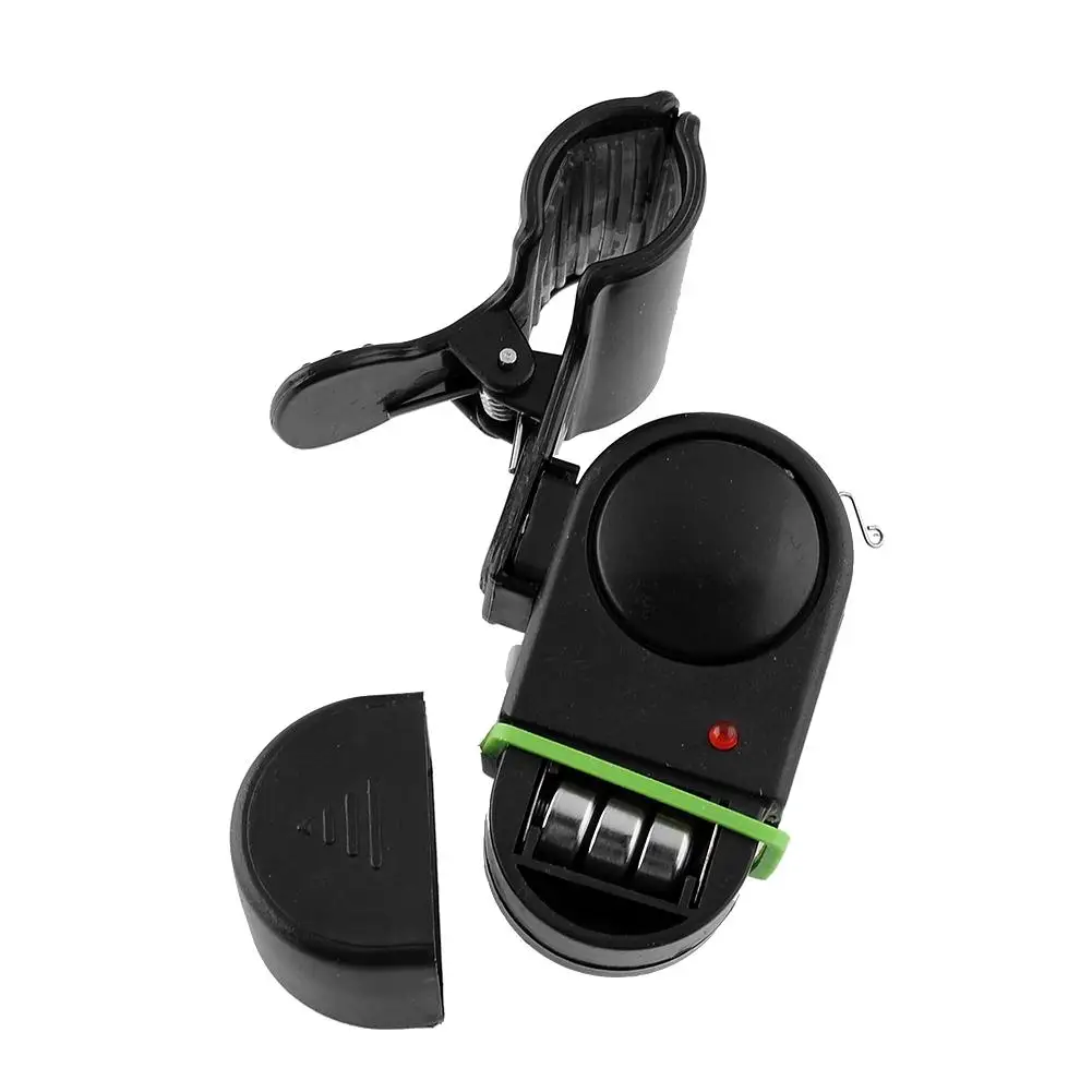 Black LED Light Electronic Fish Bite Alarm Bell Fishing Pole Tackle New | Спорт и развлечения