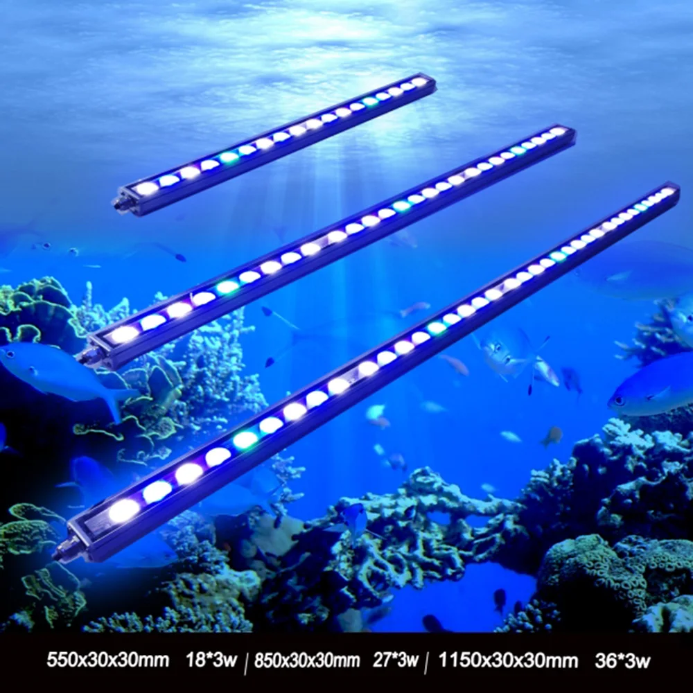 Морской аквариума свет бар 54 Вт 81 108 полный синий/белый синий UV Led аквариум stio