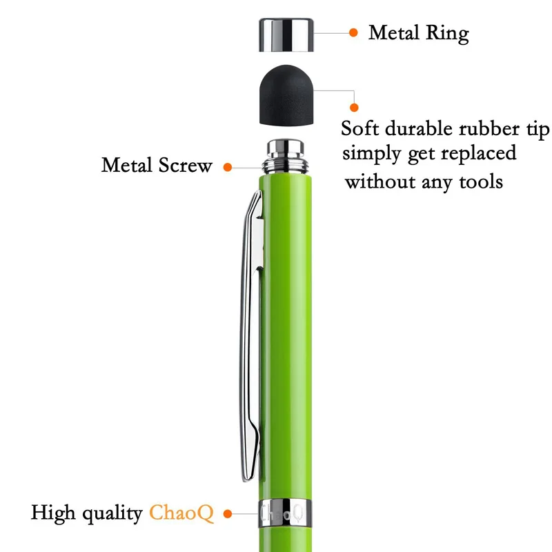 10pcs Tablet Stylus Pen Universal 2 in 1 Capacitive Touch Screen with Ball Point for iPad iPhone Samsung Huawei | Компьютеры и офис