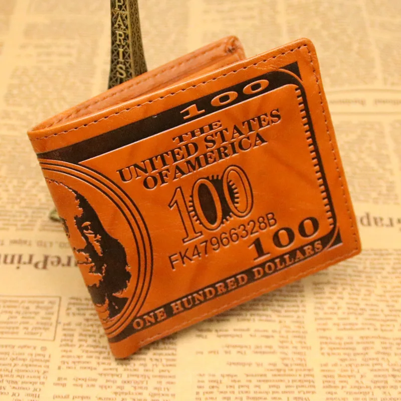 Новинка 2018 года приходит bi fold 100 доллар США Деньги Кошелек Новый дизайн монет