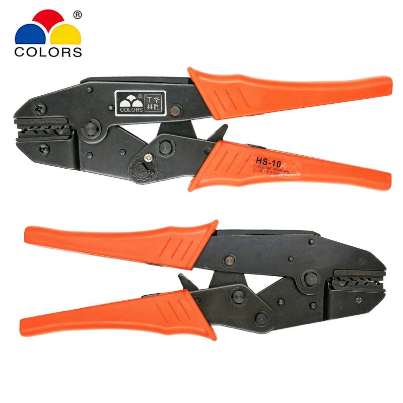 Цвета HS 10 провода клещи для опрессовки non изолированных клемм зажим 1 5 10mm2 15 7AWG W
