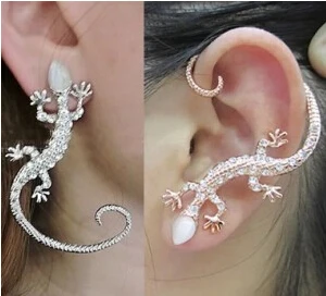 Женские серьги пусеты Gecko модные украшения из кристаллов рождественский подарок